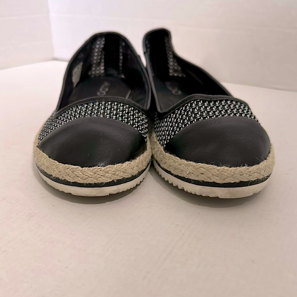 ALDO Black and White Women's Espadrille ballet Flats 8.5 - Picture 3 of 12